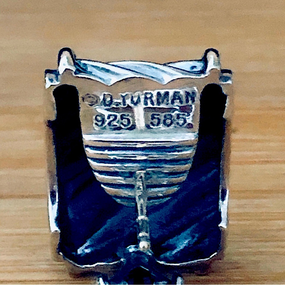 $265  David Yurman  14K Gold & Sterling Silver Copyright D.YURMAN 925 585 - Picture 2 of 7